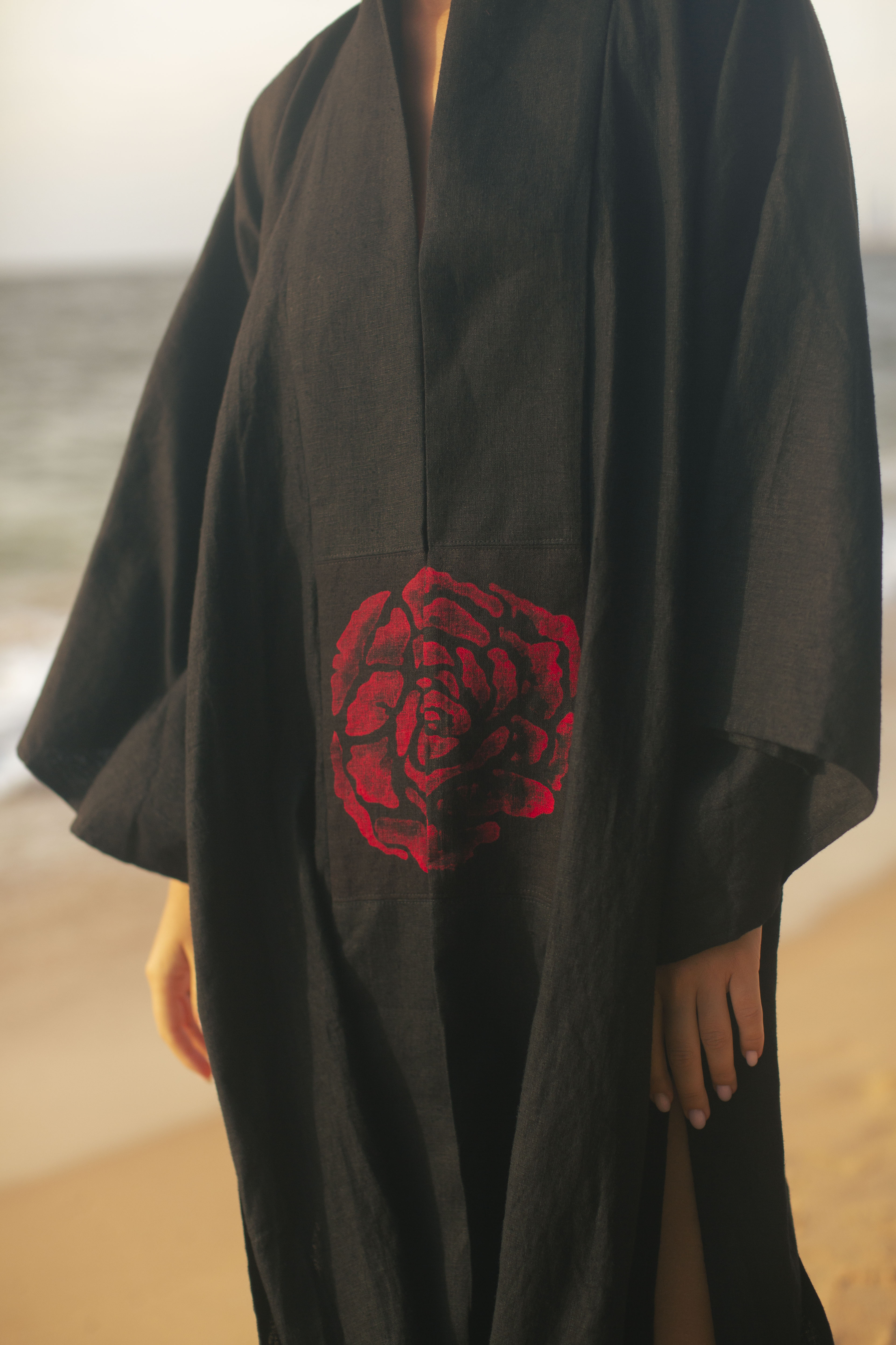 Lilia Robe Midnight Rose